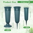 thumbnail image 2 of 10PCS Grave Flower Holder, 4PCS Large Cemetery Vases for Grave with Base, 6PCS Memorial Floral Vases with Spikes for Ground Lawn, 2 of 7