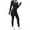 Black, variant on Riforla 2024 Women Two Piece Outfits Set Long Sleeve V Neck Slit Hem Tee Shirt High Waist Pants Tracksuit Matching Sets Women Clothing Black L