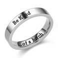 thumbnail image 1 of Anillo BeKind de acero de titanio para mujer, joyería europea y americana, joyería para parejas, nicho para hombre, Navidad, 1 of 6