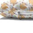 thumbnail image 4 of Squirrel Pet Bed, Pastel Colored Nature Pattern with Leaves and Nuts, Chew Resistant Pad for Dogs and Cats Cushion with Removable Cover, 24" x 39", Pale Orange Pale Green, by Ambesonne, 4 of 4