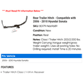 thumbnail image 2 of Rear Trailer Hitch - Compatible with 2006 - 2010 Hyundai Sonata 2007 2008 2009, 2 of 4