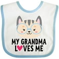 thumbnail image 3 of Inktastic Grandma Loves Me Girls Baby Bib, 3 of 4