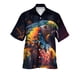 thumbnail image 1 of Camisas De Vestir Para Hombre Azul Hombres Casual Manga corta Primavera Verano Turndown Neck 3D Impreso Camisas Moda Top Blusa Camisas Ropa de playa (Black, XXL), 1 of 5