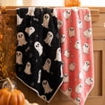 thumbnail image 2 of Halloween Ghost Kitchen Towels Set of 2, Black White Absorbent Hand Towels, 18 x 26 in Reusable Cleaning Cloths for Bathroom Kitchen Fall Decor, 2 of 5