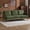 Green, variant on Ktaxon 83" Corduroy 3-Seat Sofa, Thick Cushion Couch with Solid Rubber Wood Frame and Arm Side Pockets for Living Room Apartment Light Khaki