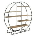 thumbnail image 4 of Weston Home Octavius Matte Black Finish Metal Round Bookcase, 4 of 10
