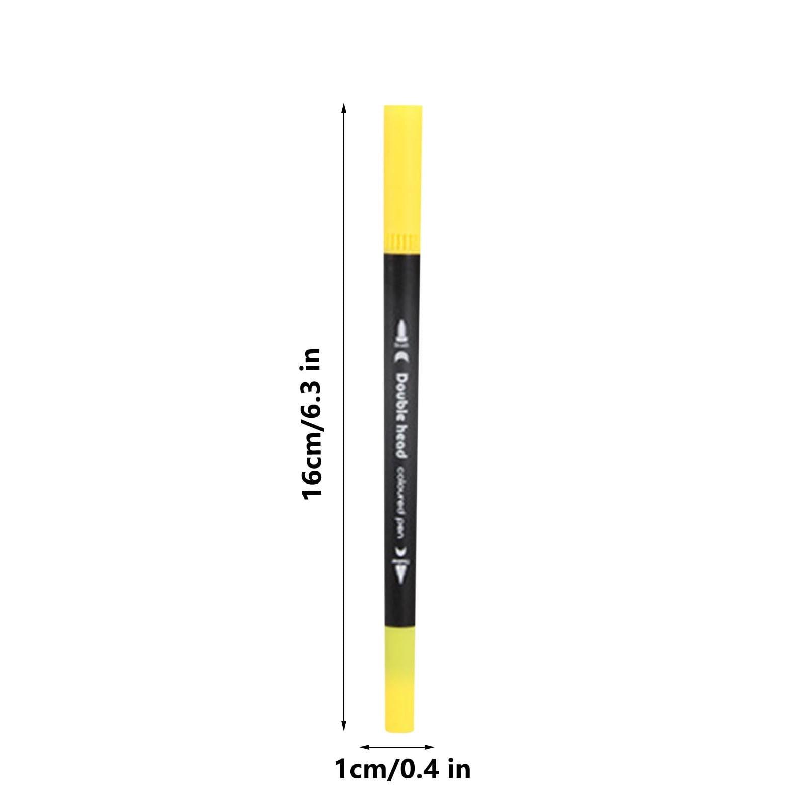 Qholemyo 2ml 24 Colors Double Line Marker Pens Art Supplies Color Pens For Hand Account Diy Hand Painted Projects
