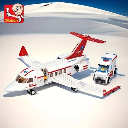 335 pcs,City rescue airplane set toys, city airport building set children's toys, children's helicopter birthday and Christmas gifts