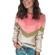 thumbnail image 1 of Gibobby Suéter Navideño Mujer Suéter de punto informal de moda con panel de suéter de manga larga y cuello Rojoondo para mujer (Rosa, M), 1 of 4