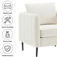 thumbnail image 3 of LiangFu Fabric ArmChair,Modern Velvet Arm Chair Sofa,Mid Century Accent Chair Furniture for Living Room Bed Room Applicable to Each Space,White, 3 of 6