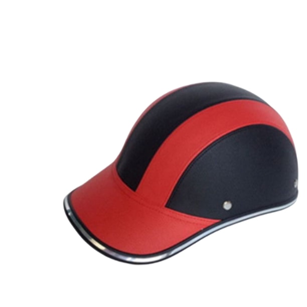 Riwesomey Sombrero de béisbol para hombre y mujer, gorra de cuero transpirable para adultos, para viajar, senderismo, casco de motocicleta, tocado, regalo Gafas de moto Negro Rojo Riwesomey VI016797-02