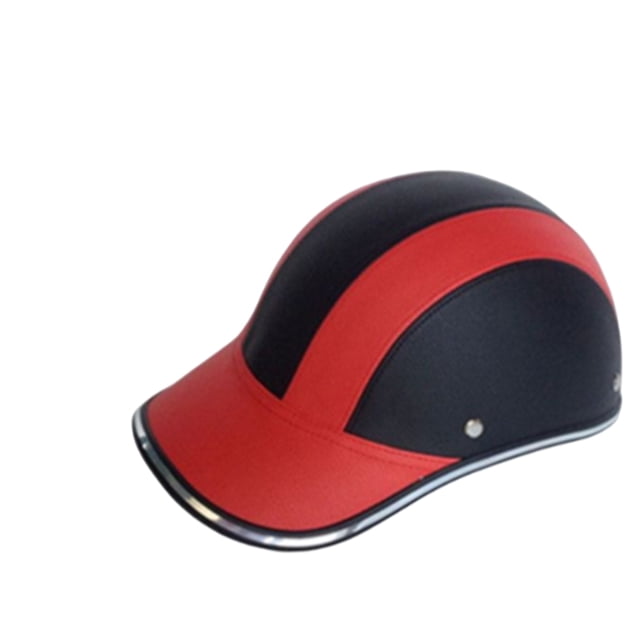Riwesomey Sombrero de béisbol para hombre y mujer, gorra de cuero transpirable para adultos, para viajar, senderismo, casco de motocicleta, tocado, regalo Gafas de moto Negro Rojo Riwesomey VI016797-02