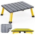 thumbnail image 1 of Large Platform RV Steps Level Adjustable Height Aluminum Folding Step Stool Light Folding skidding RV Step Supports Up to lb (), 1 of 9