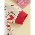 thumbnail image 5 of Infant Baby Valentines Day Jumpsuits Casual Long Sleeve Round Neck Heart Print Rompers, 5 of 7