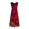 thumbnail image 3 of BRGZLK Womens Sundresses for Beach Vacation Round Neck Sleeveless Boho Floral Printed Pleated Long Dress for Spring Summer 2026 Orange XL, 3 of 4