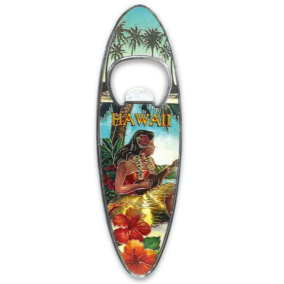 Island Heritage Magnetic Bottle Opener, Vintage Hawaii