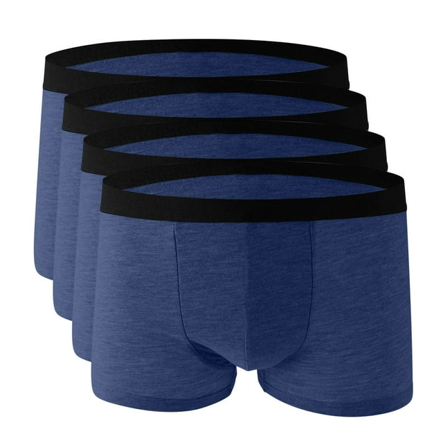 Birdeem Briefs for Men 4Pcs Mens Underwear Shorts Solid Color Underwear