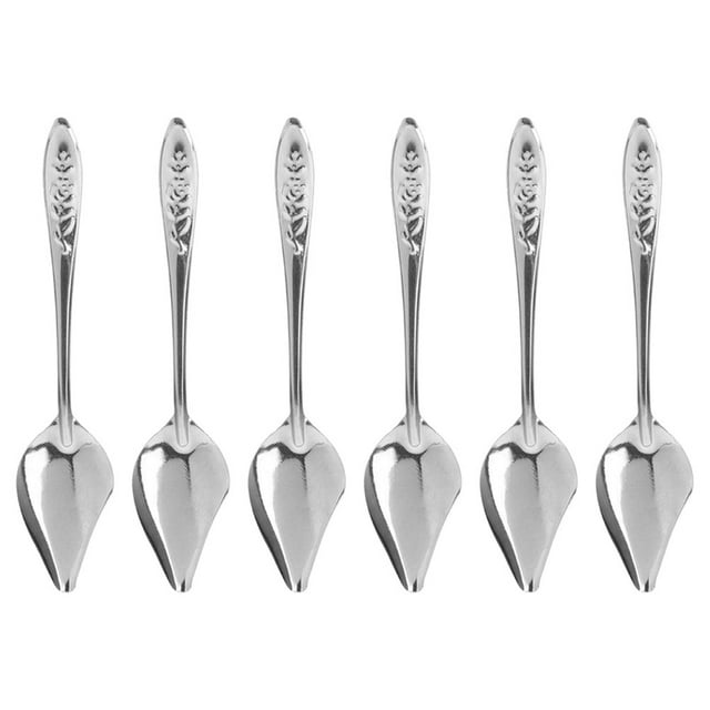 EeaseMX 6 piezas convenientes cucharas de cacatina cucharadas de loro inoxidable cucharas profesionales de pájaros