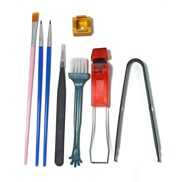 Sardfxul 8PCS Mechanical Keyboard Switch Holder Tweezers Lube Tool