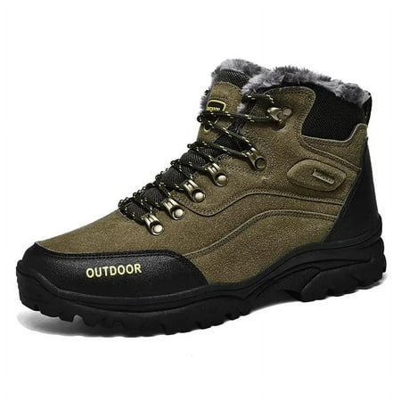 

Men‘s Warm Lined Fleece Hiking Shoes Snow Boots