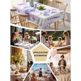 thumbnail image 5 of Spring Flowers Table Cloth, Watercolor Idyllic Lavender Purple Plant Waterproof Tablecloth for Rectangle Tables, Reusable Washable Fabric Table Cover for Restaurant Kitchen Dining Tables 52"x70", 5 of 6