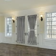 thumbnail image 3 of Achim Buffalo Check Indoor Polyester/Cotton Light Filtering Checkered Door Curtain Panel, Black/White, 54-in W x 72-in L, 3 of 8