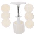 thumbnail image 4 of IFANLANDOR 1Set Reusable Beige ABS Moon Cake Press Mold with Embossed Pattern Stamps for Baking Cookies Pastries, 4 of 8