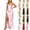 Pink, variant on YTCAMLO Satin Women's Silp Maxi Dress Formal Stretchy Adjustable Strap Backless Slit Bodycon Dress Elegant Guest Wedding Dress