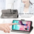 thumbnail image 4 of Blackview A80 Pro Wallet Case for Women, 3D Butterfly Embossing Slim Flip PU Leather with Magnetic Closure Credit Card Slots Holder Phone Case Cover for Blackview A80 Pro 6.5" Rhinestone Grey, 4 of 14