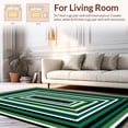 thumbnail image 2 of ODIKA 2'x3' Machine Washable Non-Slip Area Rug, Frontier Stripe Composition with Bold and High Traffic Rug, Green, 184955, 2 of 5