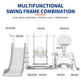 thumbnail image 5 of UNICOO® Toddler Slide and Swing Set, Kids Indoor and Outdoor Playground Combination for Boys & Girls (Kids Playground Set 8 in 1 - White Grey), 5 of 7