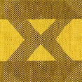 thumbnail image 1 of Ahgly Company Indoor Square Abstract Yellow Contemporary Area Rugs, 4' Square, 1 of 4