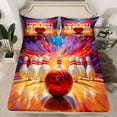 thumbnail image 2 of Feelyou Teens Bowling Sport Bed Sheets, Modern Ball Gaming King Sheets, 4pcs, 2 of 7