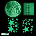 thumbnail image 3 of 435 pegatinas de pared que brillan en la oscuridad estrellas de luna luminosa Leyfeng  Etiqueta engomada luminosa de la pared del punto de la estrella de la luna, 3 of 7