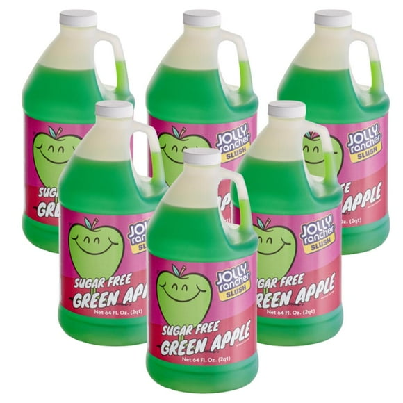 Jolly Rancher 1/2 Gallon Sugar Free Green Apple Slushy 5:1 Concentrate