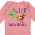thumbnail image 4 of Inktastic Half Birthday 6 Months Baby Monkey Boys or Girls Long Sleeve Baby Bodysuit, 4 of 5