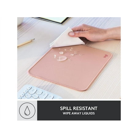 Logitech - Mouse Pad Studio Series with Spill-Resistant Surface (Medium) - Darker Rose