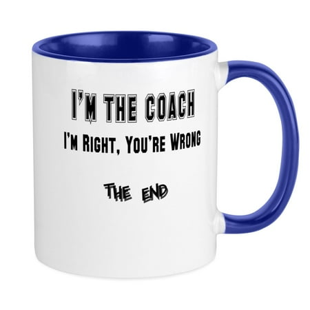 

CafePress - Coach Right Wrong Copy Mugs - Ceramic Coffee Tea Novelty Mug Cup 11 oz