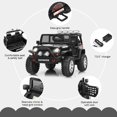 thumbnail image 6 of Gymax 12V Electric Kids Ride On Car Truck w/ MP3 Horn 2.4G Remote Control Black, 6 of 10