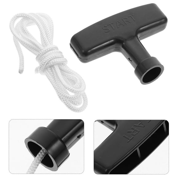 Masteelf 2 Set Lawn Mower Pull Cord Handle Replacement for Small Engine Starter Rope Grass Trimmer Accessories and Chainsaw Handle Cord