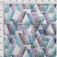 thumbnail image 4 of oneOone Cotton Silk Light Blue Fabric Geometrical Lines Dress Material Fabric Print Fabric By The Yard 42 Inch Wide, 4 of 4
