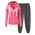 thumbnail image 2 of Besolor Ensemble Tendance Automne 2 Pcs Survêtements Décontractés Jogging Sweat à Capuche Pantalon Assorti, 2 of 6