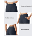 thumbnail image 5 of G4Free Ribbed Ankle Pants for Women 7/8 Length Wide Leg Yoga Pants with Pockets Casual Travel, 5 of 7