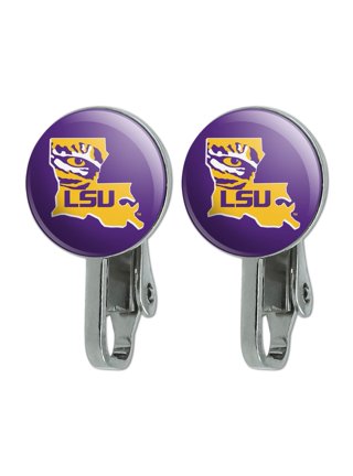 LSU Tigers Silver-Plated Logo Cufflinks