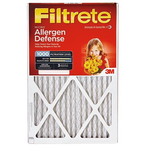 3M 9805-2PK-HDW 2 Pack Allergen Filter, 14 x 20 x 1 in. - Pack of 3