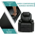 thumbnail image 6 of MEETWARM Power Lift Chair Electric Recliner for Elderly Heated Vibration Massage Faux Leather Recliner Chair with 2 Remote Controls, USB Ports, Cup Holders & Side Pockets for Living Room (Black), 6 of 8