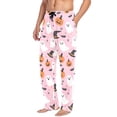 thumbnail image 2 of FORMRS Mens Pajama Pants with Pockets Sleepwear Lounge Bottoms Sizes S-2XL, Pink Halloween Ghosts, 2 of 7