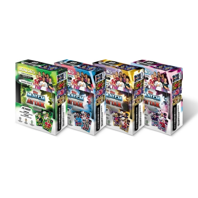 2025-26 Topps Match Attax Champions League Cards - Mini Tin 4-Pack Set (128 Cards + 12 LE)