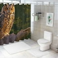 thumbnail image 7 of Autua Owl Tree Forest Bathroom Décor Set with Hooks, Graphic Print Polyester Stylish Shower Curtain Set, 100% Polyester Home Bathtubs Bathroom Decoration 69"x72, 7 of 7