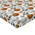 thumbnail image 2 of Ambesonne Sports Fitted Sheet 2 Pcs Set, Football and Basketball, Twin XL, Orange Cream Black, 2 of 3